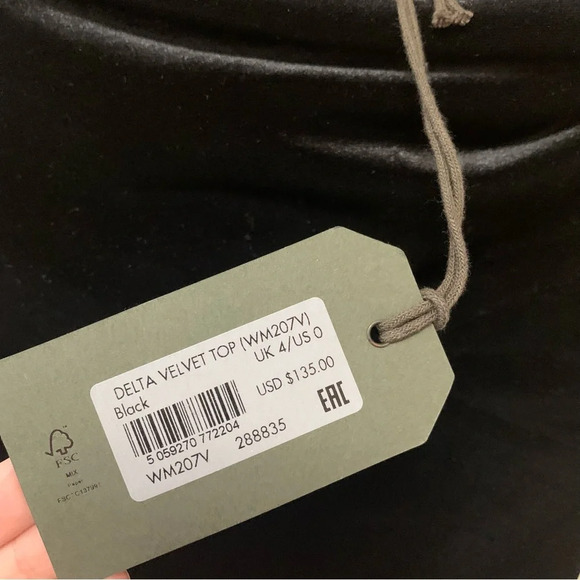 All Saints Delta Velvet Top - Picture 9 of 10